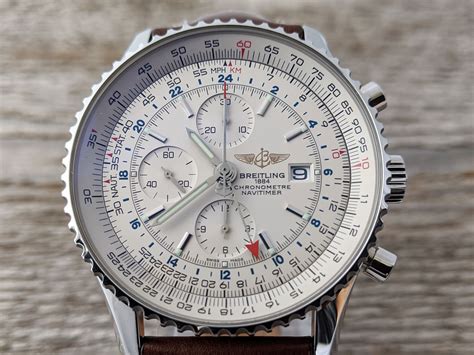 breitling navitimer world white dial brown leather bracelet|Breitling Navitimer chrono24.